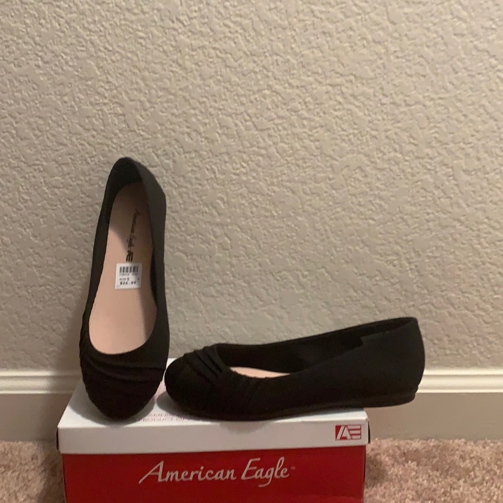 NEW American Eagle Blk 5W slip on flats
